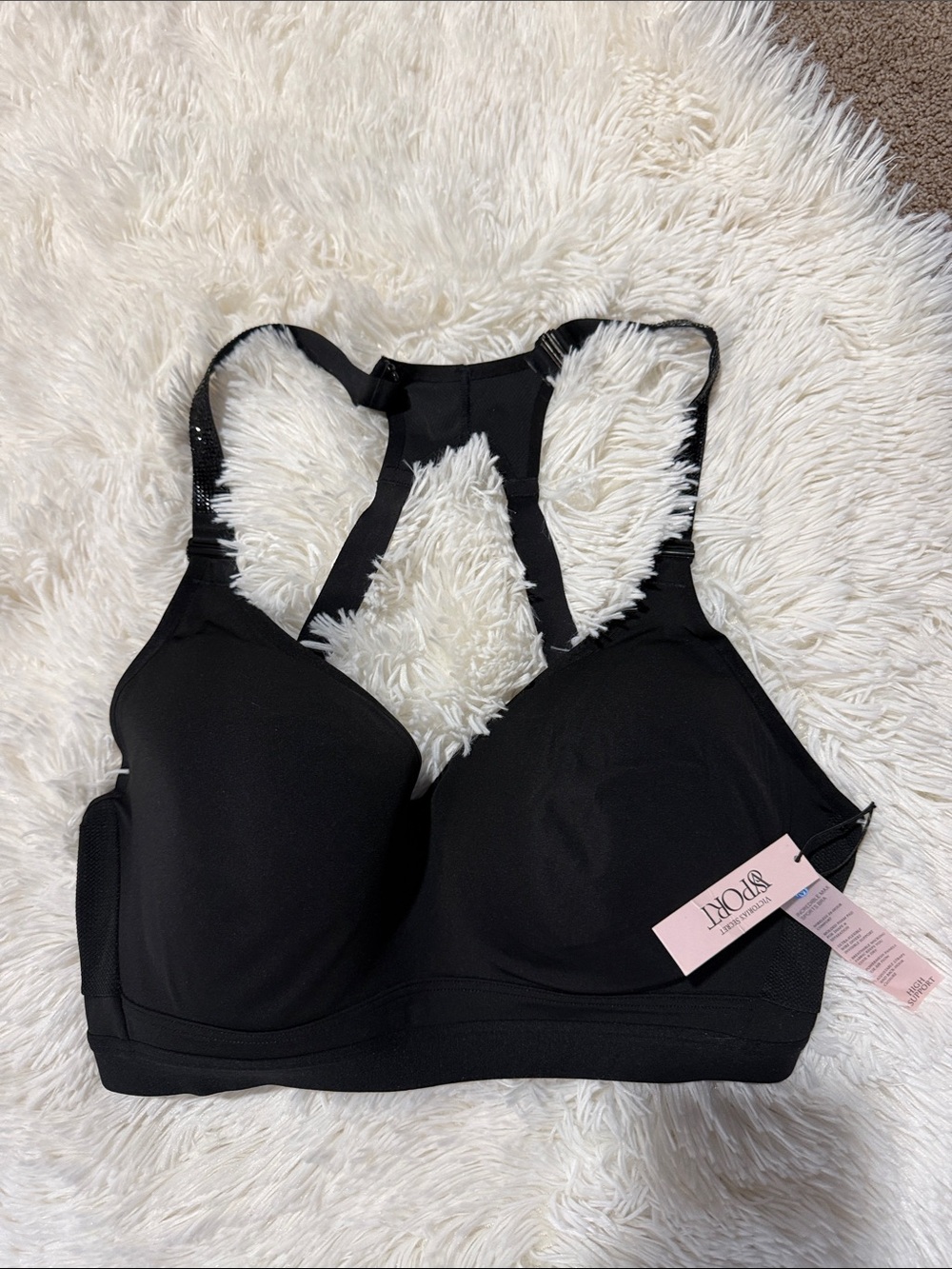 Jockey Black Racerback Padded Sports Bra